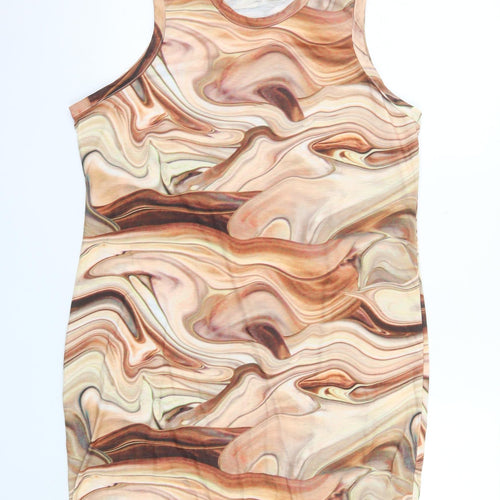 I Saw It First Womens Brown Bodycon Sleeveless Dress Size 20