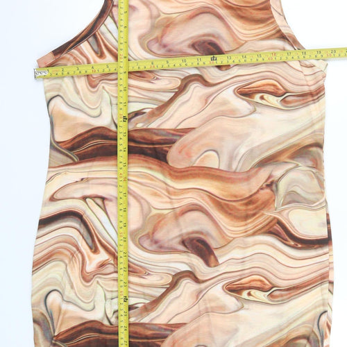 I Saw It First Womens Brown Bodycon Sleeveless Dress Size 20