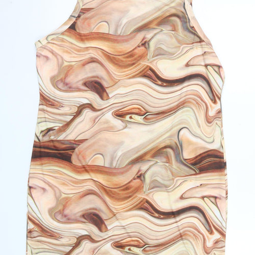 I Saw It First Womens Brown Bodycon Sleeveless Dress Size 20