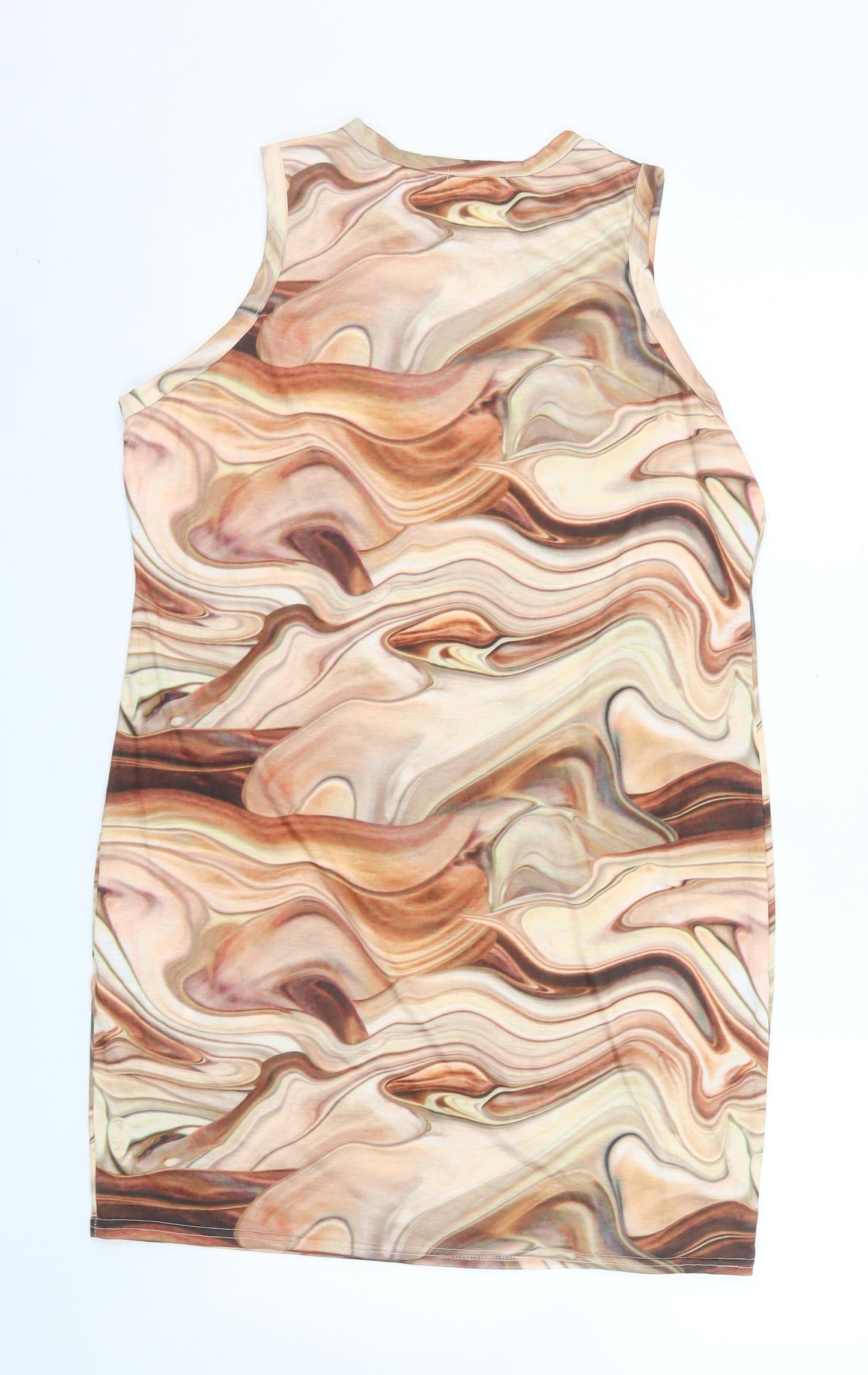 I Saw It First Womens Brown Bodycon Sleeveless Dress Size 20