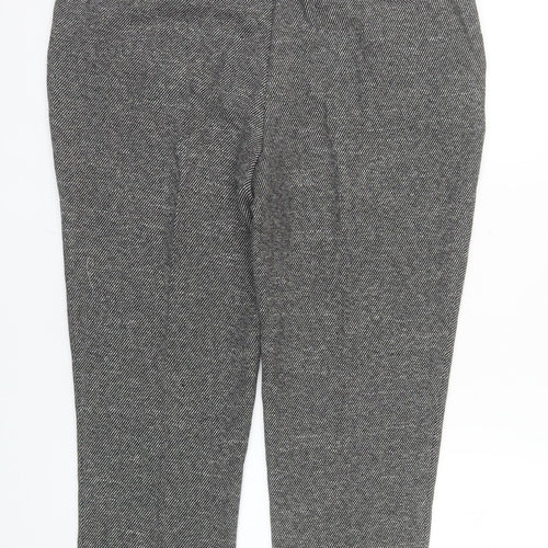 Dorothy Perkins Women Grey Herringbone Slim Tapered Trousers Size 12