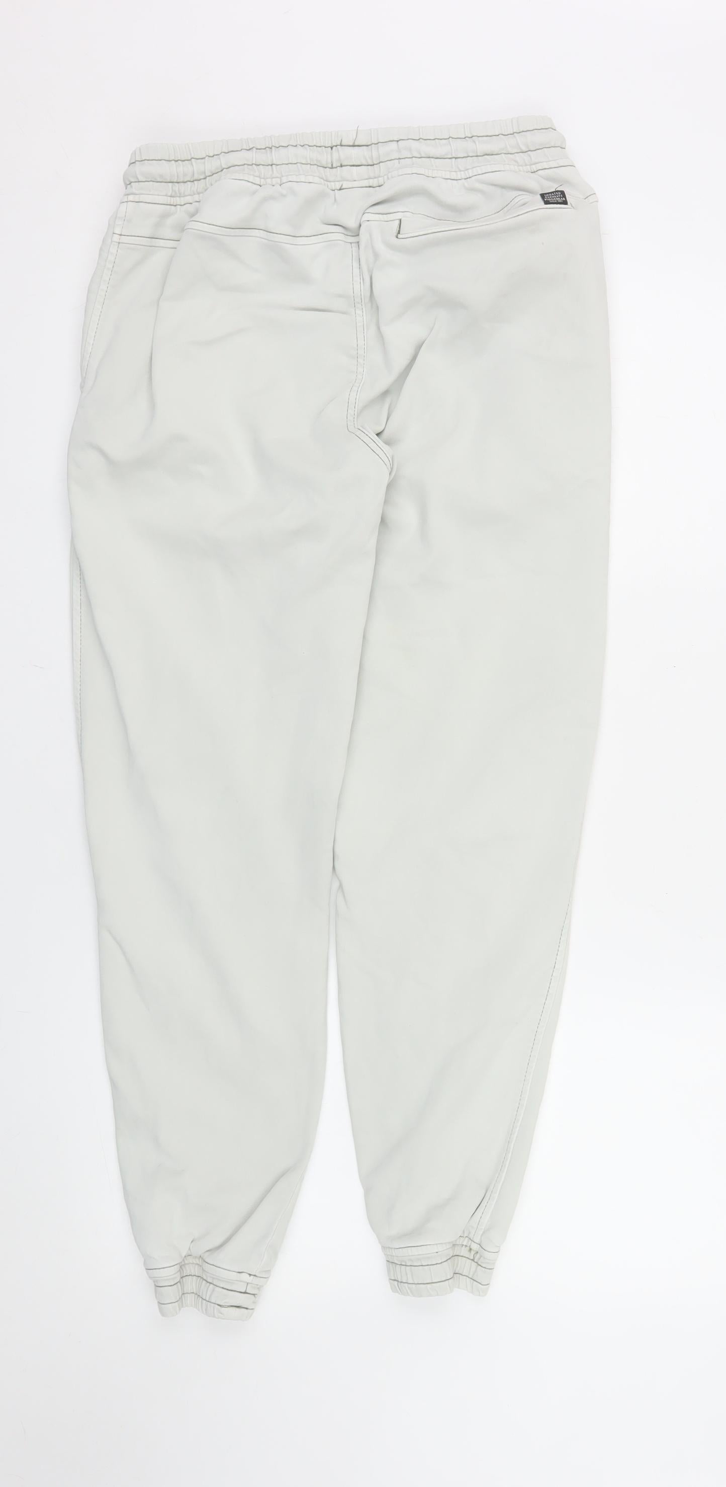 Pull&Bear Men's Beige Jogger Trousers M Regular Fit Casual