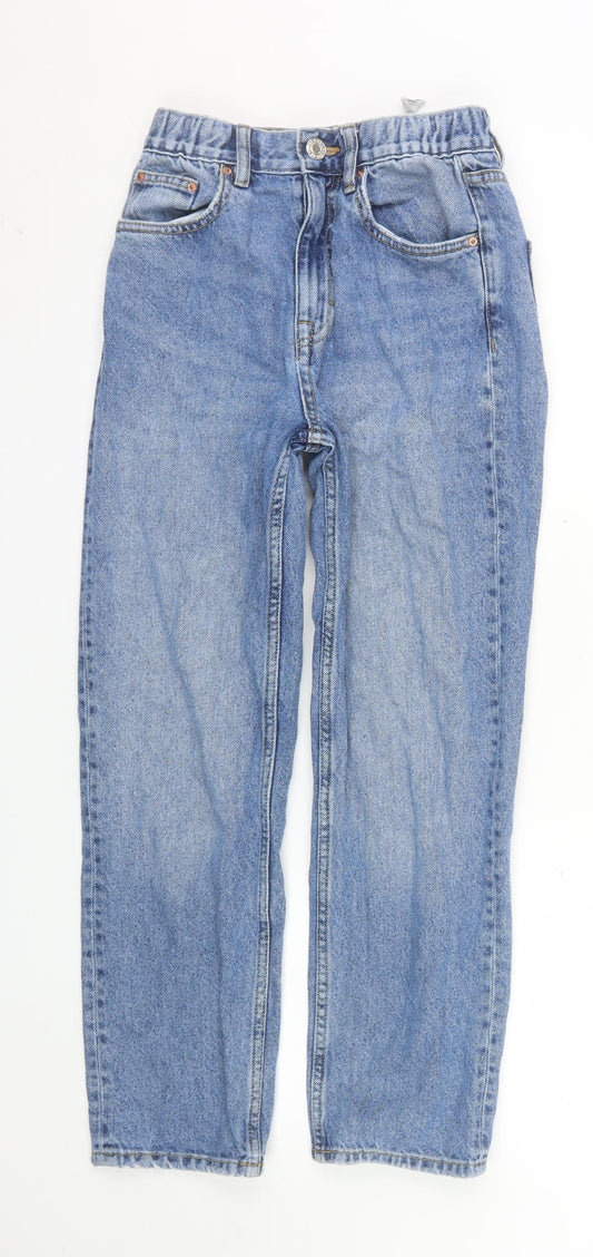 Pull & Bear Women's Blue High Rise Mom Jeans Size 6
