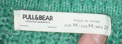 Pull & Bear Women Green Roll Neck Knit Jumper Size 12