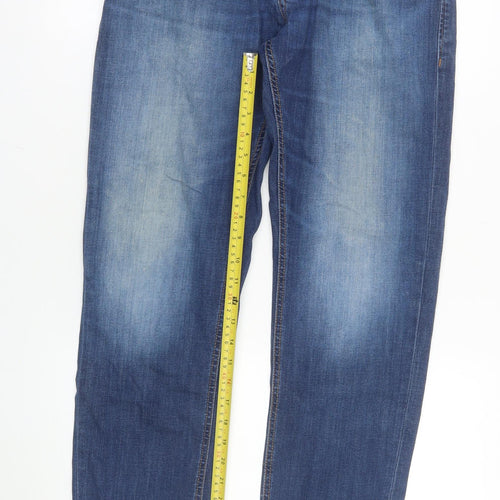 Jack & Jones Men's Blue Regular Fit Stretch Denim Jeans 32W 30L Straight