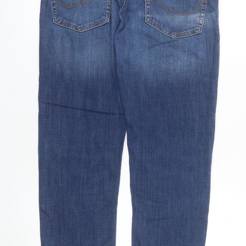 Jack & Jones Men's Blue Regular Fit Stretch Denim Jeans 32W 30L Straight