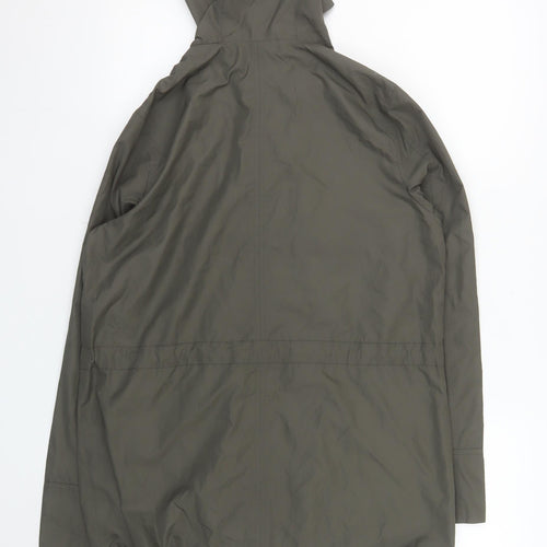 New Look Women's Khaki Green Hooded Parka Jacket Size 8