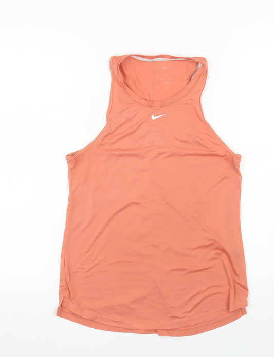 Nike Women's Orange Dri-FIT Racerback Tank Top Size S Lightweight