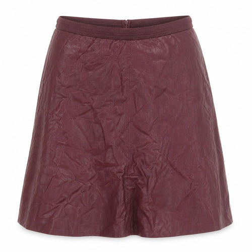 Comma Women's Purple A-Line Faux Leather Skirt Size 10