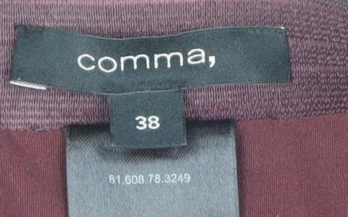 Comma Women's Purple A-Line Faux Leather Skirt Size 10