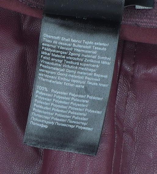 Comma Women's Purple A-Line Faux Leather Skirt Size 10