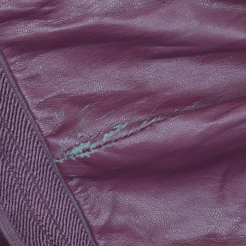 Comma Women's Purple A-Line Faux Leather Skirt Size 10