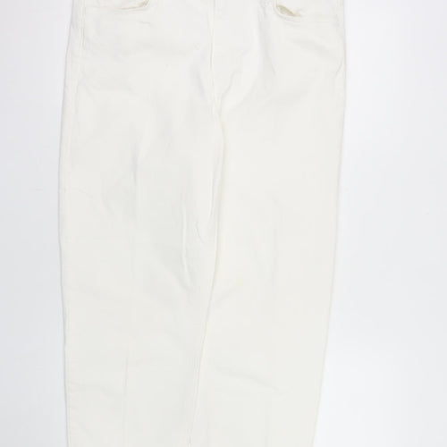 Paul Costelloe Living Women's Ivory Straight Jeans Size 16