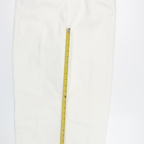 Paul Costelloe Living Women's Ivory Straight Jeans Size 16