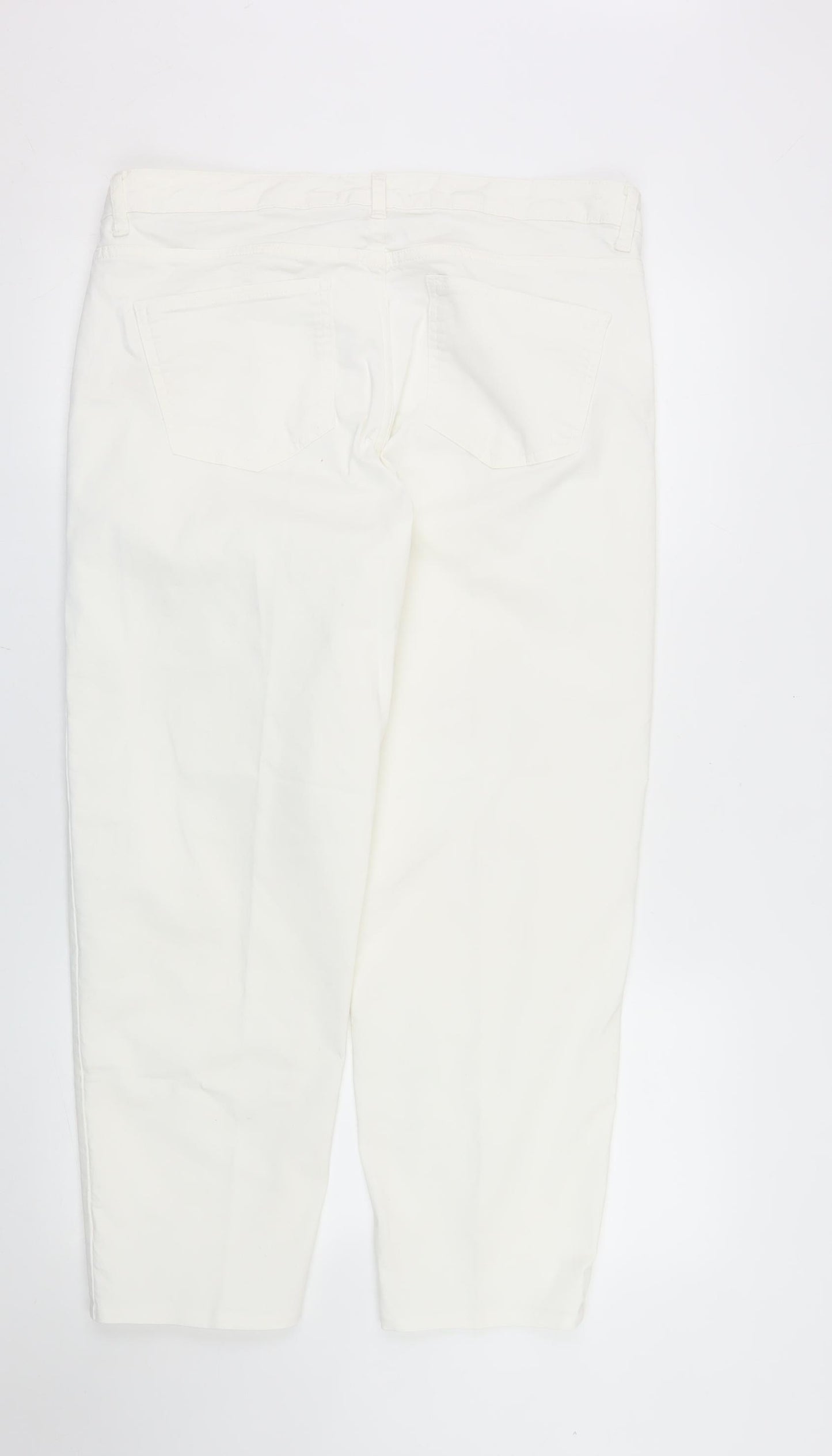 Paul Costelloe Living Women's Ivory Straight Jeans Size 16