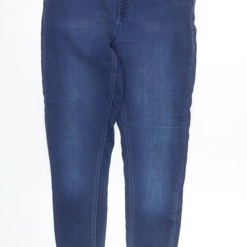 Denim Co. Women's Blue Skinny Jeans Size 14 Slim Fit Mid Rise