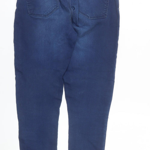 Denim Co. Women's Blue Skinny Jeans Size 14 Slim Fit Mid Rise