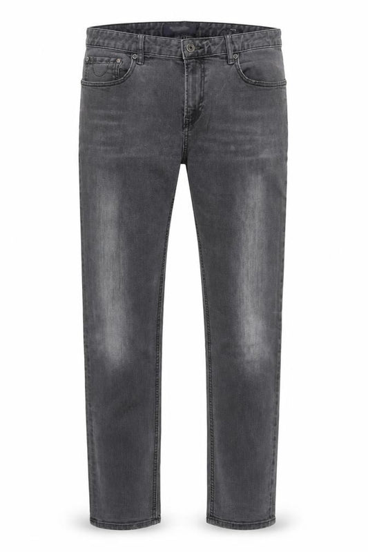 Front view of Scotch & Soda men’s grey slim straight jeans w34 l34 denim