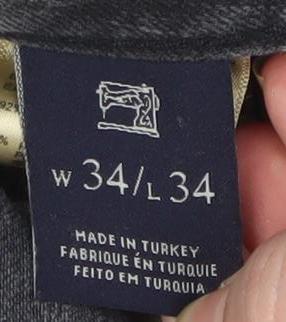 Scotch & Soda Mens Grey Slim Straight Jeans W34 L34 Denim
