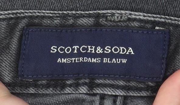 Scotch & Soda Men's Grey Slim Fit Straight Jeans W34 L34