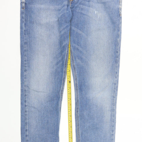 Diesel Men's Blue Slim Fit Distressed Denim Jeans Size 34
