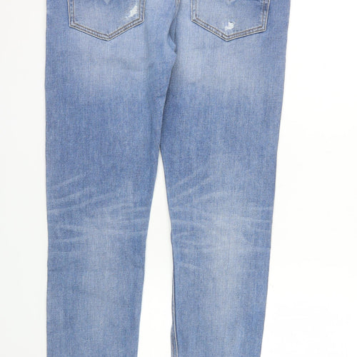 Diesel Men's Blue Slim Fit Distressed Denim Jeans Size 34