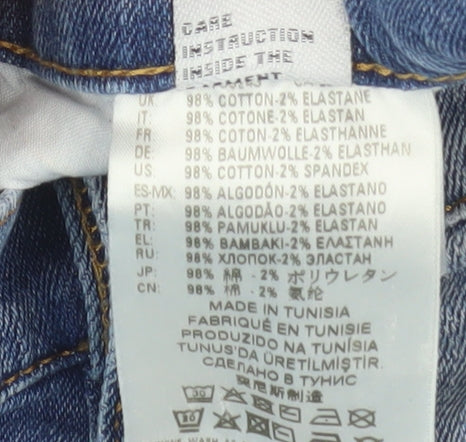 Diesel Men's Blue Slim Fit Distressed Denim Jeans Size 34