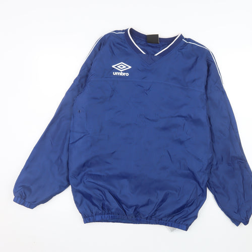 Umbro Men's Blue V-Neck Pullover Sports Sweatshirt Size S