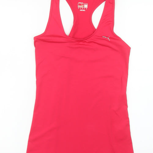 Puma Womens Pink Racerback Training Tank Top Size 12