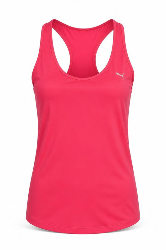 Puma Womens Pink Racerback Training Tank Top Size 12