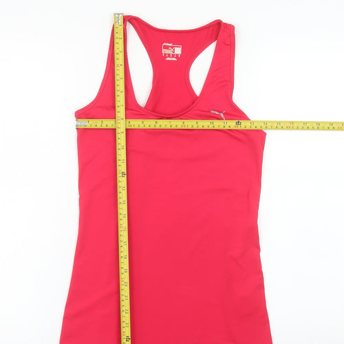 Puma Womens Pink Racerback Training Tank Top Size 12