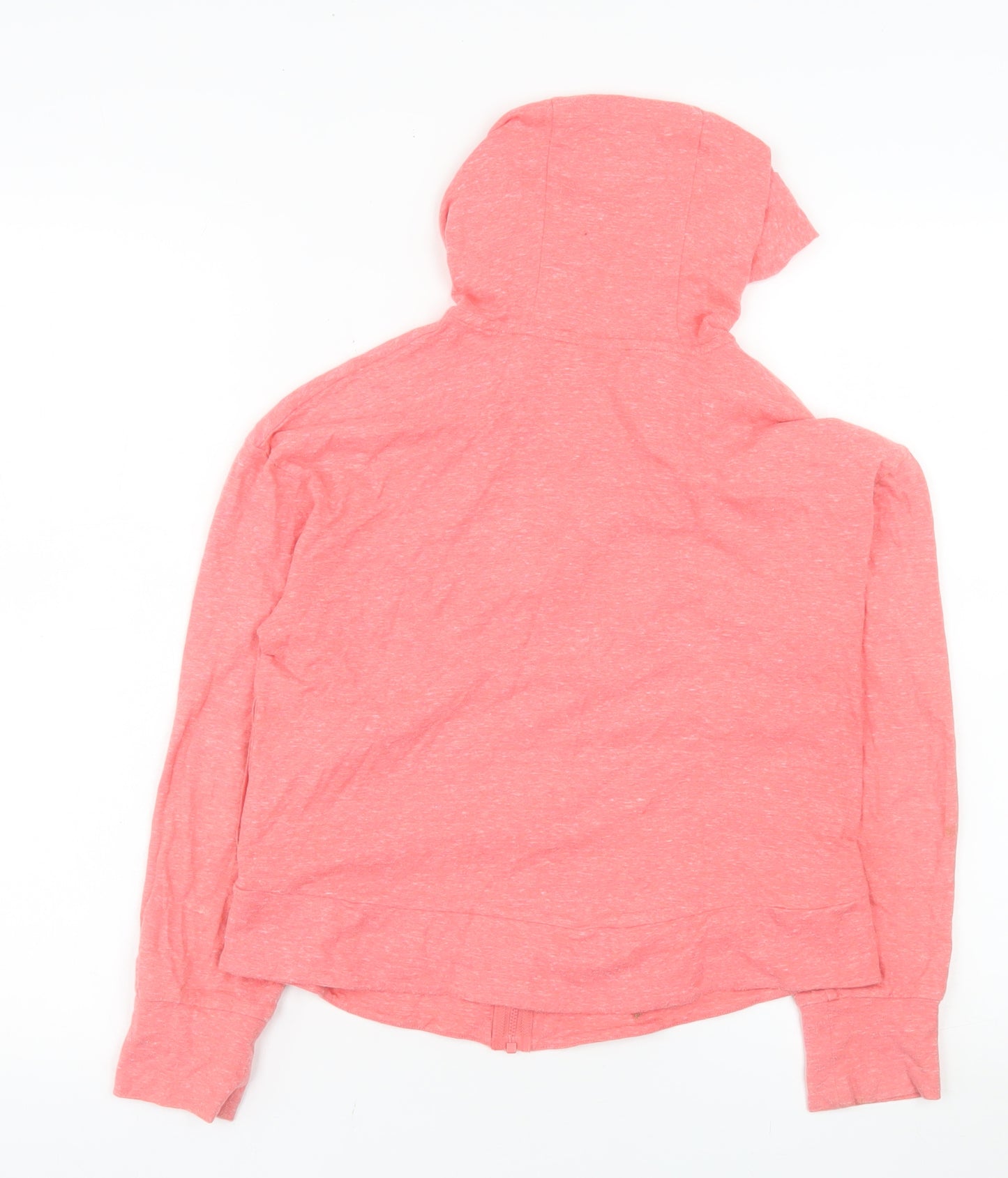 Nike Womens Pink Full Zip Hoodie Jacket Size M Cotton Lightweight