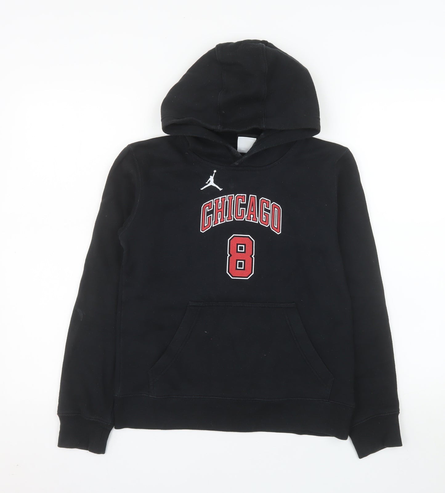 Nike Boys Black Chicago Bulls Lavine 8 Pullover Hoodie Size M 10-12