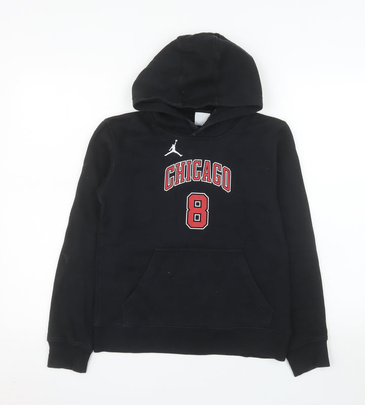 Nike Boys Black Chicago Bulls Lavine 8 Pullover Hoodie Size M 10-12