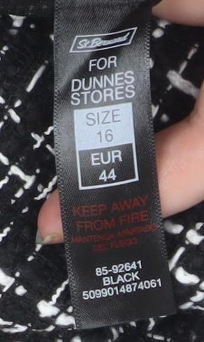St. Bernard for Dunnes Stores Women’s Black Tweed Short Skirt Size 16
