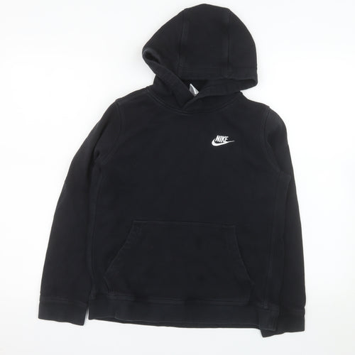 Nike Boys Black Pullover Fleece Hoodie 13-14 Years Regular Fit