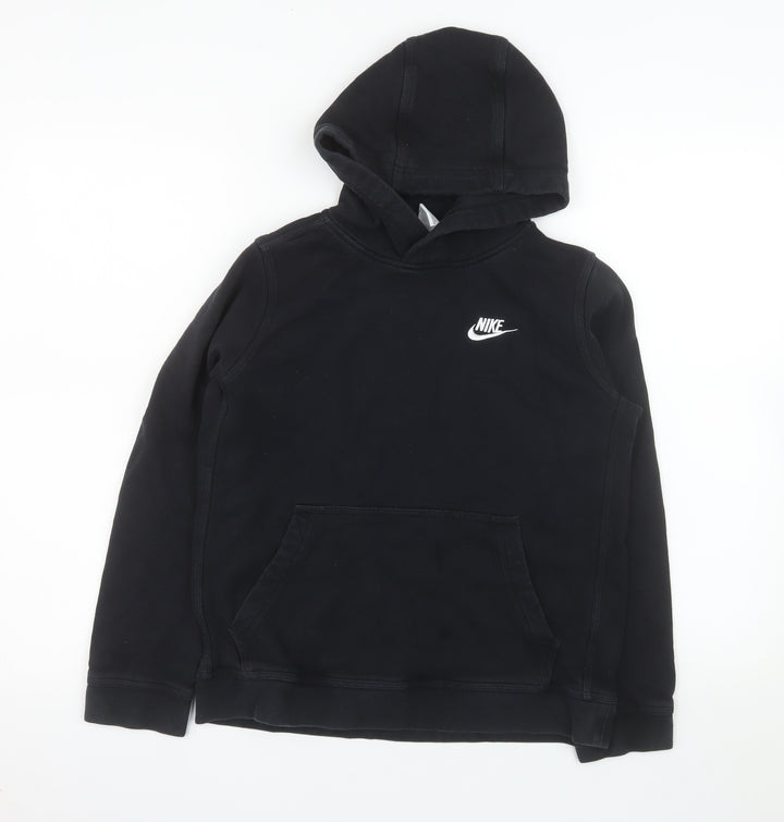 Nike Boys Black Pullover Fleece Hoodie 13-14 Years Regular Fit