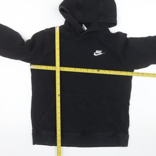Nike Boys Black Pullover Fleece Hoodie 13-14 Years Regular Fit