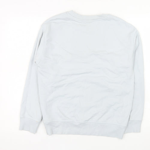 Levi's Women Blue Crew Neck Cotton Pullover Sweatshirt XS