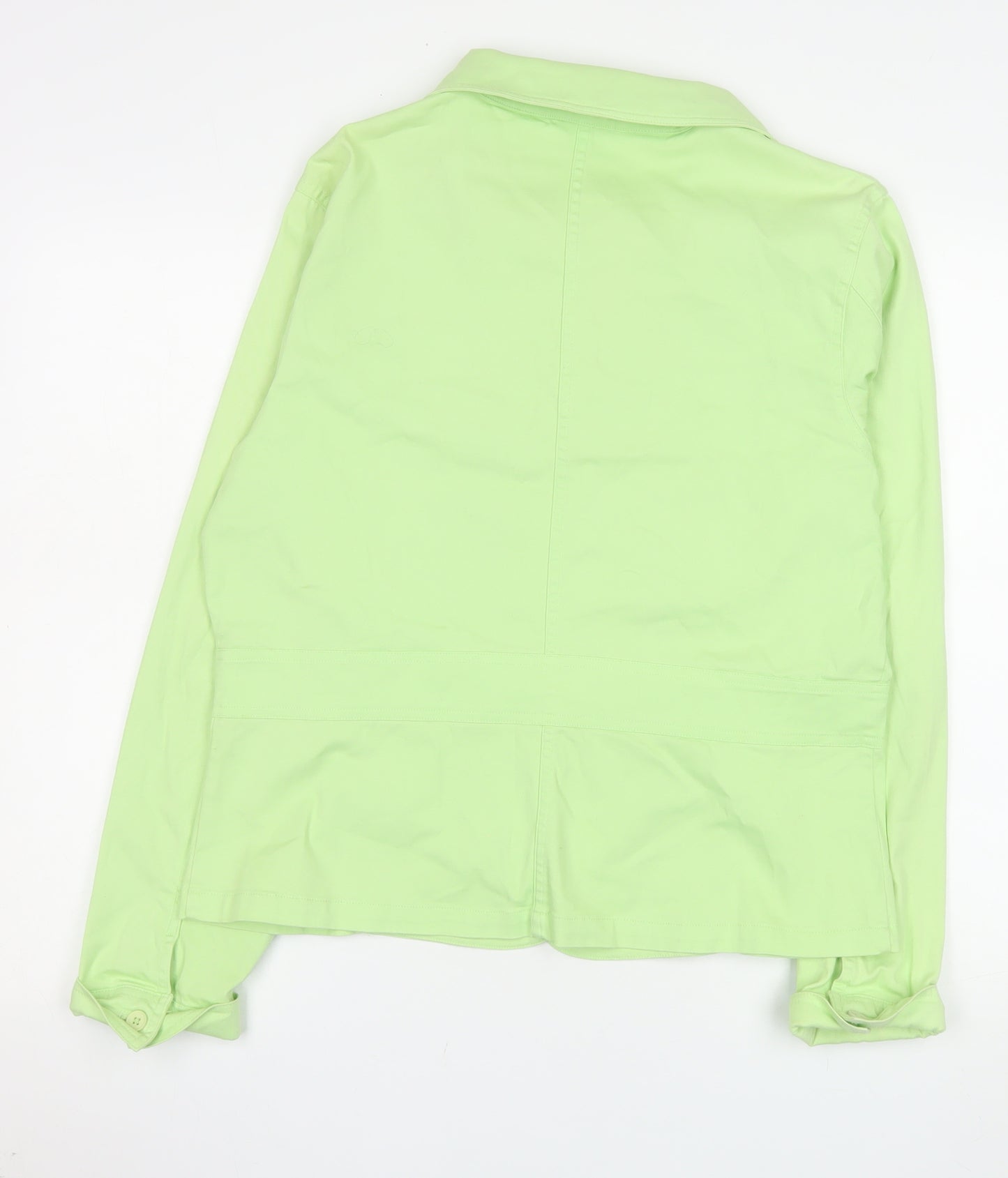 FRN by Francis Women's Green XL Cotton Blend Button Jacket