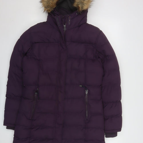 Tog Twenty Four Women's Purple Long Hooded Puffer Coat Size 12