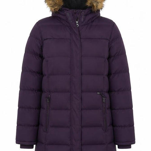 Tog Twenty Four Women's Purple Long Hooded Puffer Coat Size 12