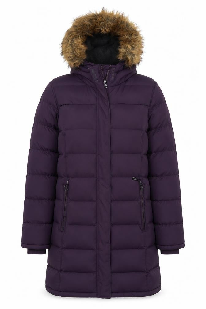 Tog Twenty Four Women's Purple Long Hooded Puffer Coat Size 12