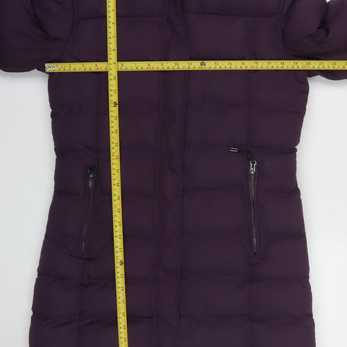 Tog Twenty Four Women's Purple Long Hooded Puffer Coat Size 12