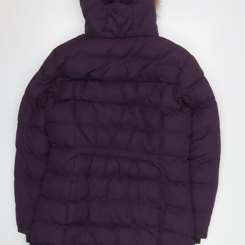 Tog Twenty Four Women's Purple Long Hooded Puffer Coat Size 12