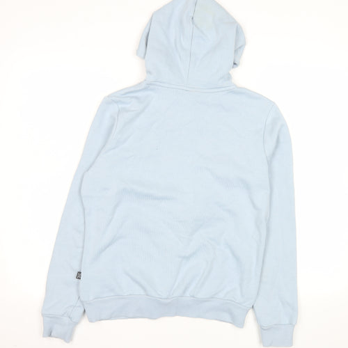 Puma Women Blue Pullover Hoodie Medium Cotton Blend Casual
