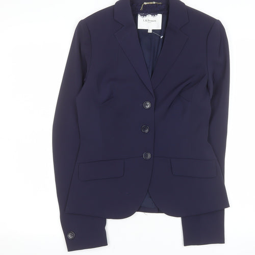 L.K. Bennett Women's Navy Blue Tailored Blazer UK 8 Polyester