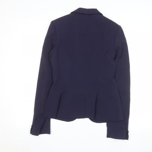 L.K. Bennett Women's Navy Blue Tailored Blazer UK 8 Polyester