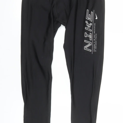 Nike Womens Black Dri-Fit Running Leggings Size M Activewear