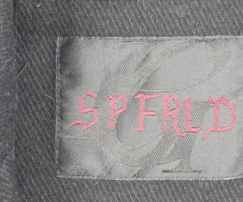 Springfield Mens Black Wool Blend Military Coat Size M